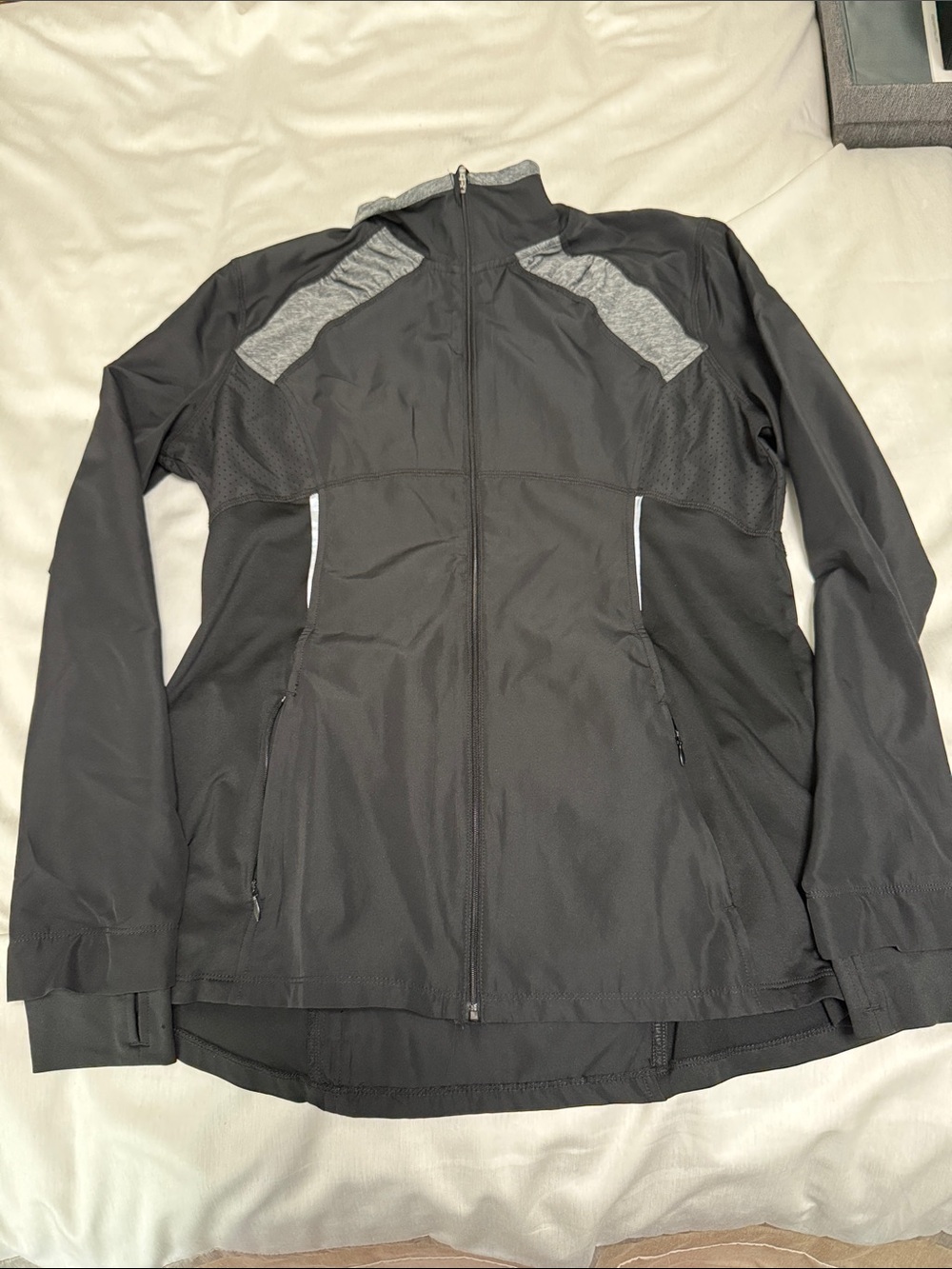 Champion Black Performance Jacket with Gray Panels